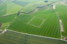 The Wansdyke and a possible sheep enclosure on North Down, Wiltshire, 2015. Creator: Historic England