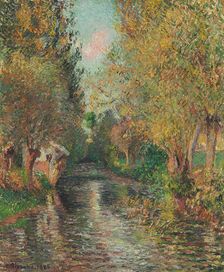 The Wash House at Bazincourt, 1884. Creator: Pissarro, Camille (1830-1903)