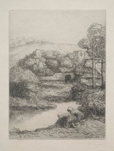 The Wash House (Le Lavoir, Dite "Les Laveuses"). Creator: Alphonse Legros (French, 1837-1911)