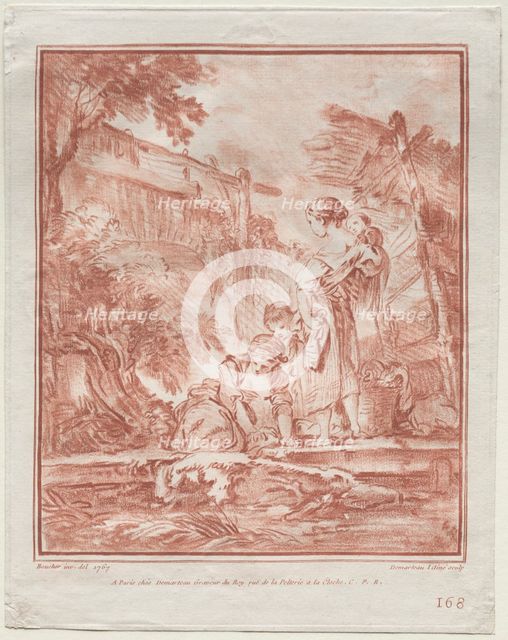 The Washerwoman, 1767. Creator: Gilles Demarteau (French, 1722-1776).
