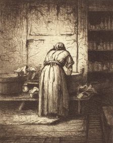 The Washerwoman, 1877. Creator: Henry Farrer