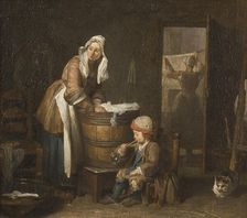 The Washerwoman, mid-late 18th century. Creator: Jean-Simeon Chardin