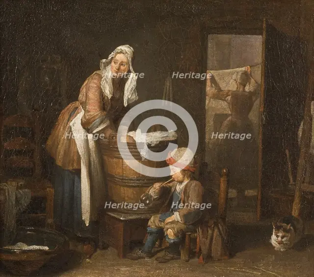 The Washerwoman, mid-late 18th century. Creator: Jean-Simeon Chardin.