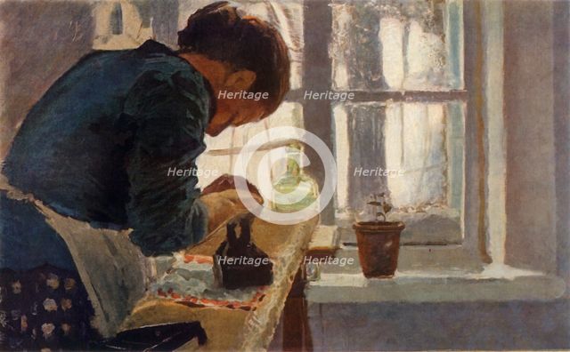 'The Washerwoman', late 19th century, (1965). Creator: Elena Dmitrievna Polenova.