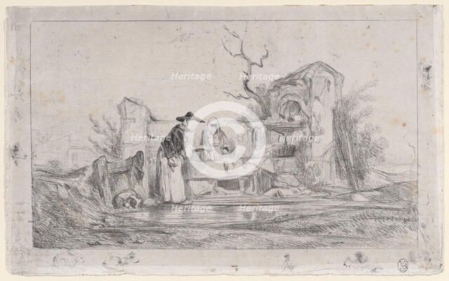 The Washerwomen, 1833-38. Creator: Alexandre Gabriel Decamps.