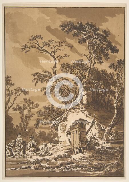 The Washerwomen (Les Laveuses), 1771. Creator: Jean Baptiste Le Prince.