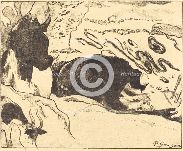 The Washerwomen (Les laveuses), 1889. Creator: Paul Gauguin.