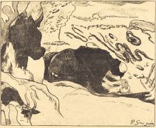 The Washerwomen (Les laveuses), 1889. Creator: Paul Gauguin