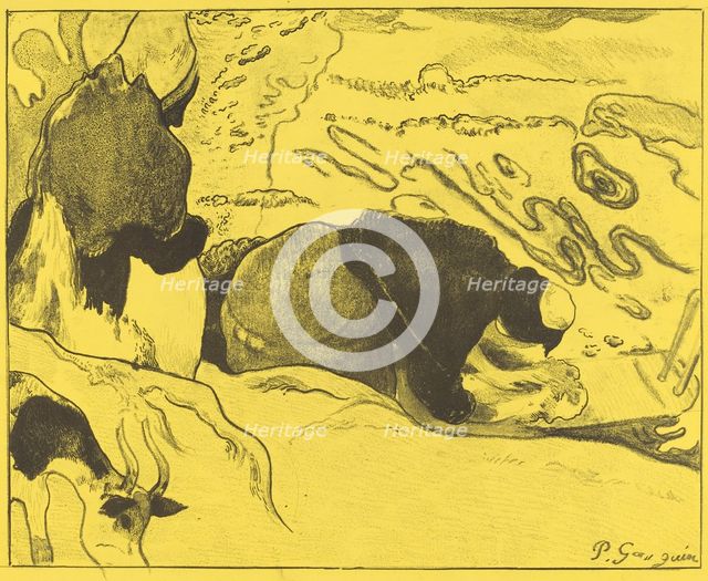 The Washerwomen (Les laveuses), 1889. Creators: Paul Gauguin, Ambroise Vollard.
