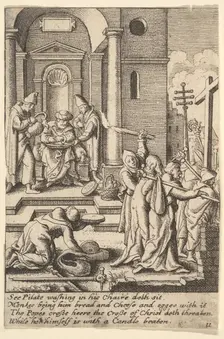 The washing of hands, 1625-77. Creators: Wenceslaus Hollar, Unknown