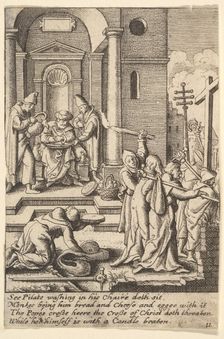 The washing of hands, 1625-77. Creators: Wenceslaus Hollar, Unknown