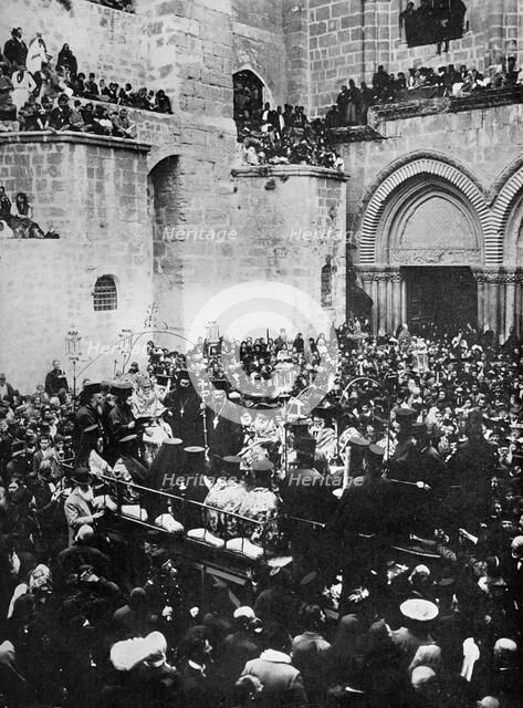 The Washing of the Feet, Church of the Holy Sepulchre, Jerusalem.Artist: The American Colony