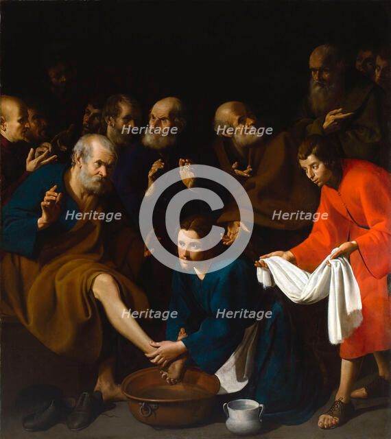 The washing of the feet, First half of the 17th century. Creator: Maestro di Resina.