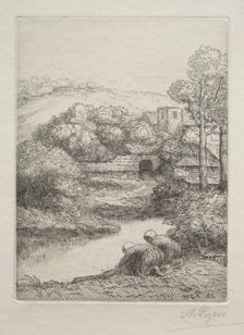 The Washing Place, called The Washerwomen (Le Lavoir, Dite "Les Laveuses"). Creator: Alphonse Legros (French, 1837-1911)