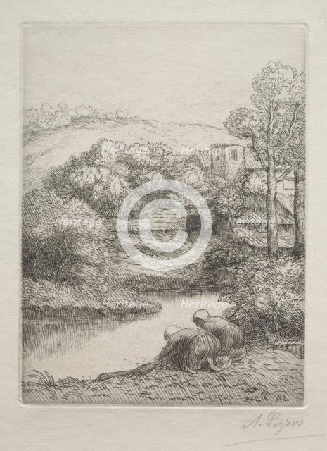 The Washing Place, called The Washerwomen (Le Lavoir, Dite "Les Laveuses"). Creator: Alphonse Legros (French, 1837-1911).