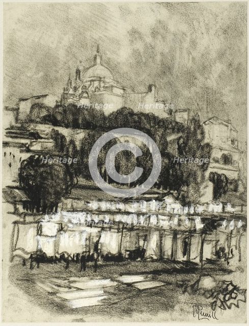 The Washing Place of Madrid, c. 1903. Creator: Joseph J Pennell.