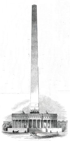 The Washington National Monument, at Washington City, 1850. Creator: Unknown