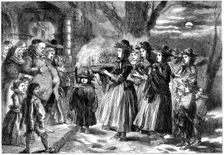 The Wassail Bowl, 1860.Artist: Sir John Gilbert