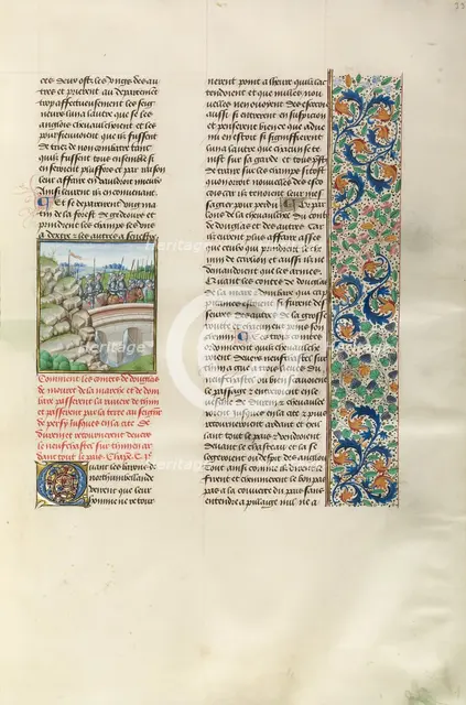 The War between England and Scotland, c1385; Chroniques (Book Three), about 1480-1483. Creator: Unknown.