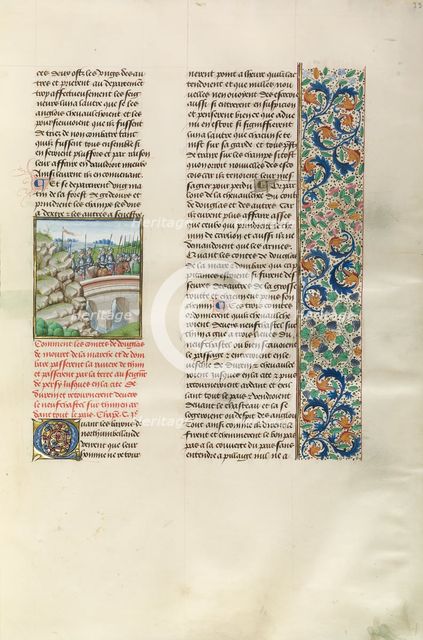 The War between England and Scotland, c1385; Chroniques (Book Three), about 1480-1483. Creator: Unknown.
