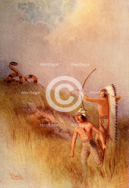 'The War-chief kills the Monster Rattlesnake', 1914. Creator: Unknown.