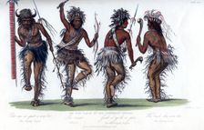 The War Dance, by the Ojibbeway Indians 1848.Artist: Harris