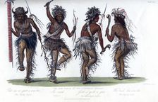 The War Dance, by the Ojibbeway Indians 1848.Artist: Harris