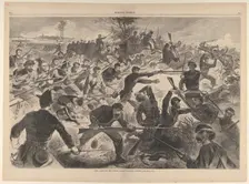 The War for the Union, 1862 - A Bayonet Charge (Harper's Weekly, Vol. VII), July 12, 1862. Creator: Unknown