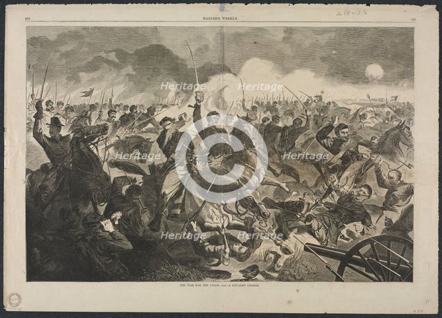The War for the Union, 1862 - A Cavalry Charge, 1862. Creator: Winslow Homer (American, 1836-1910).