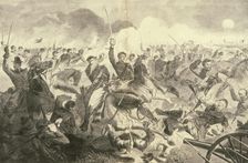 The War for the Union 1862 - A Cavalry Charge, 1862. Creator: Winslow Homer