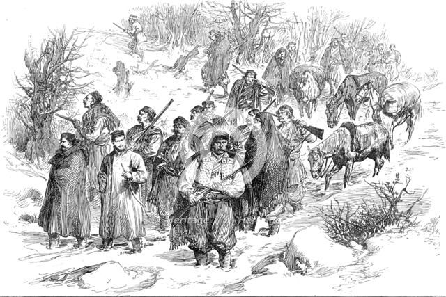 The War in the Herzegovina: the Correspondents of the "Rousski Mir" and the..., 1876. Creator: Unknown.