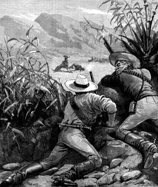 The War in the Transvaal: how the Boers become good marksmen, 1881. Creator: Unknown