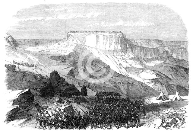 The War in Abyssinia: the 33rd Foot advancing upon Magdala, from below Islamgee, 1868. Creator: C.R..