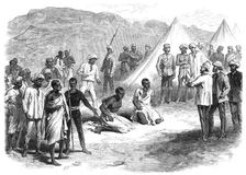 The War in Abyssinia: trial of two natives for stealing commissariat stores, 1868. Creator: Unknown