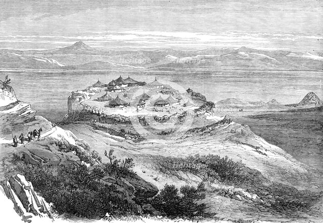 The War in Abyssinia: village on the pass between Ashangi and Lat, 1868. Creator: Unknown.