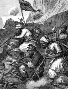The War in Afghanistan: an Afghan sungha, or rifle pit, 1880. Creator: Unknown