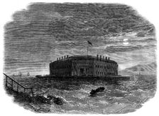 The War in America: Fort Lafayette, the Federal Bastille for political prisoners, 1862. Creator: Smyth