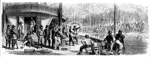 The War in America: refugees from southern cities on the Mississippi, from a sketch by our..., 1862. Creator: Unknown.