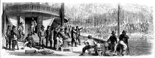The War in America: refugees from southern cities on the Mississippi, from a sketch by our..., 1862. Creator: Unknown