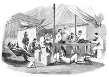 The War in China - tent of the 15th Punjaubees at Pehtang..., 1860. Creator: Unknown