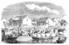 The War in China - the landing of British troops at Pehtang..., 1860. Creator: Unknown