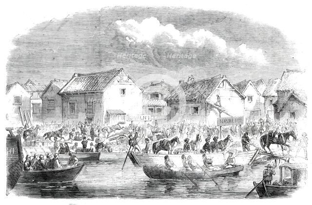 The War in China - the landing of British troops at Pehtang..., 1860. Creator: Unknown.