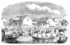 The War in China - the landing of British troops at Pehtang..., 1860. Creator: Unknown