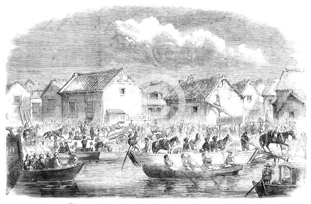 The War in China - the landing of British troops at Pehtang..., 1860. Creator: Unknown.