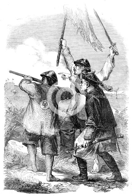 The War in China - Chinese Mandarin and Soldiers, 1857.  Creator: Unknown.