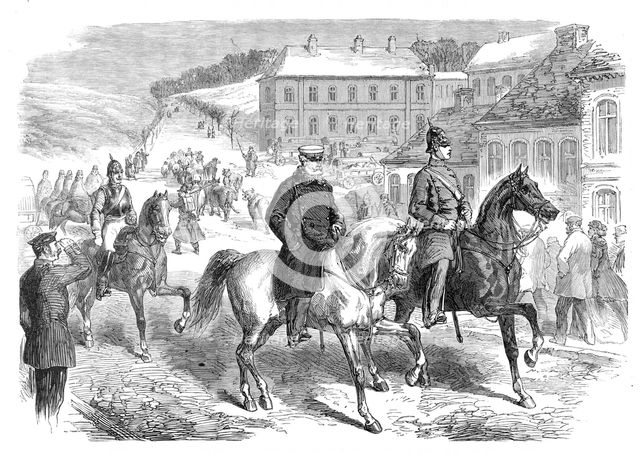 The War in Denmark: Marshal von Wrangel, the Prussian Commander-In-Chief, at Hadersleben..., 1864. Creator: Unknown.