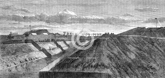 The War in Denmark: fortifications of Fredericia - Schleswig Bastion and Princess's Bastion, 1864. Creator: Unknown.