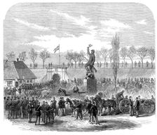 The War in Denmark:...Fredericia - Danish soldiers marching out to meet the Austrians, 1864. Creator: Unknown