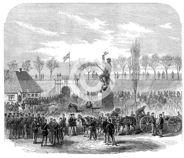 The War in Denmark:...Fredericia - Danish soldiers marching out to meet the Austrians, 1864. Creator: Unknown.
