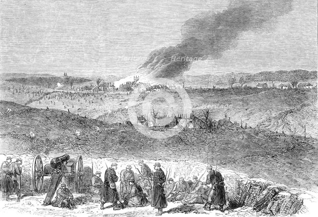 The War in Denmark: Repulse of the Prussians on March 28, viewed from the Danish Redoubts..., 1864. Creator: Unknown.
